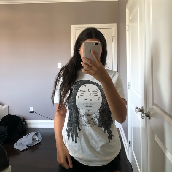Editorial boutique Lil Wayne white t-shirt - Picture 1 of 5